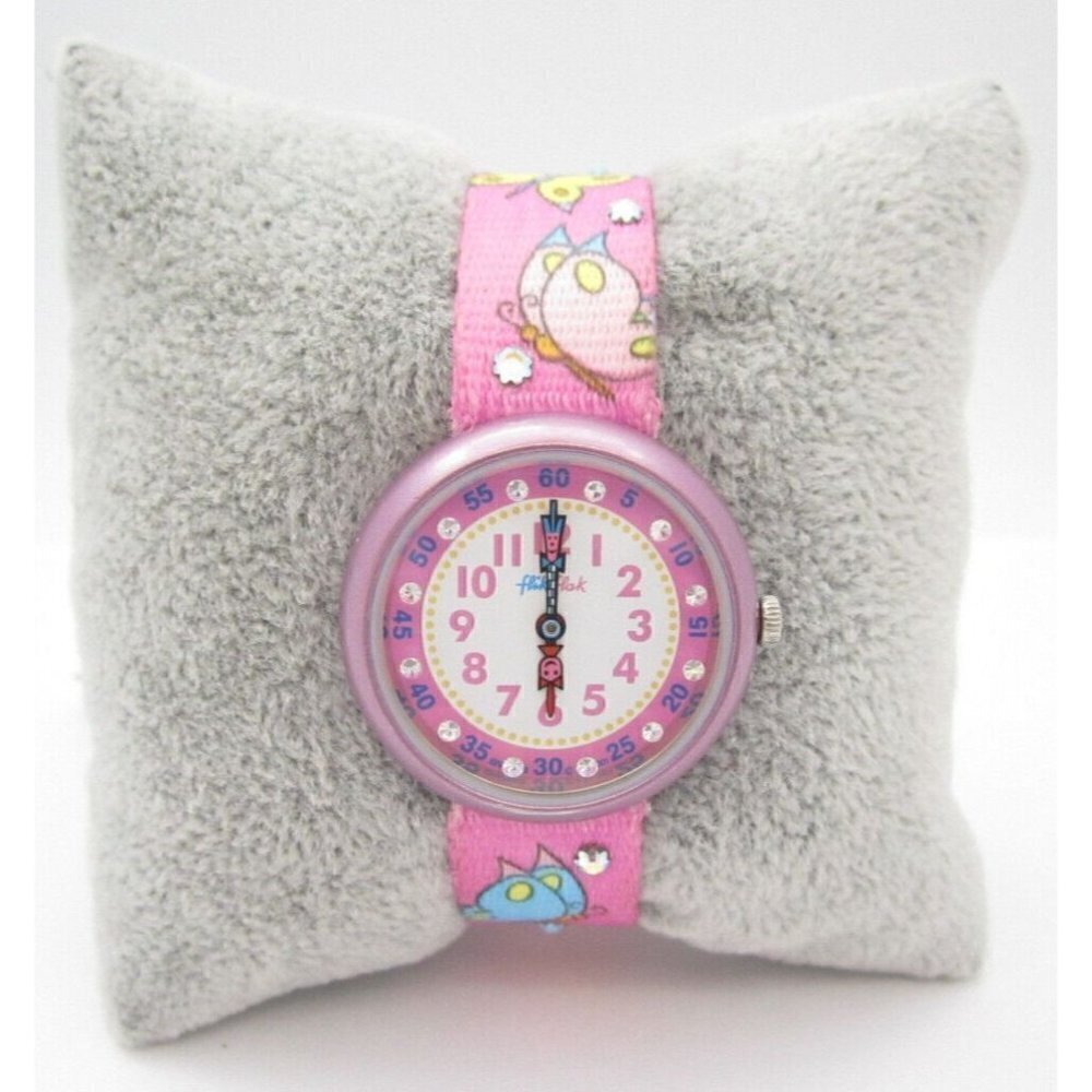 Women Flik Flak Swiss Quartz WR Analog 31mm Dial Causal Round Watch (G487)